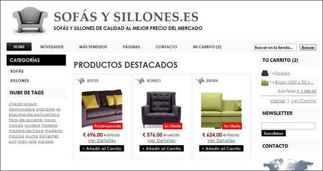 Sofas y Sillones, una tienda hecha en palbin.com
